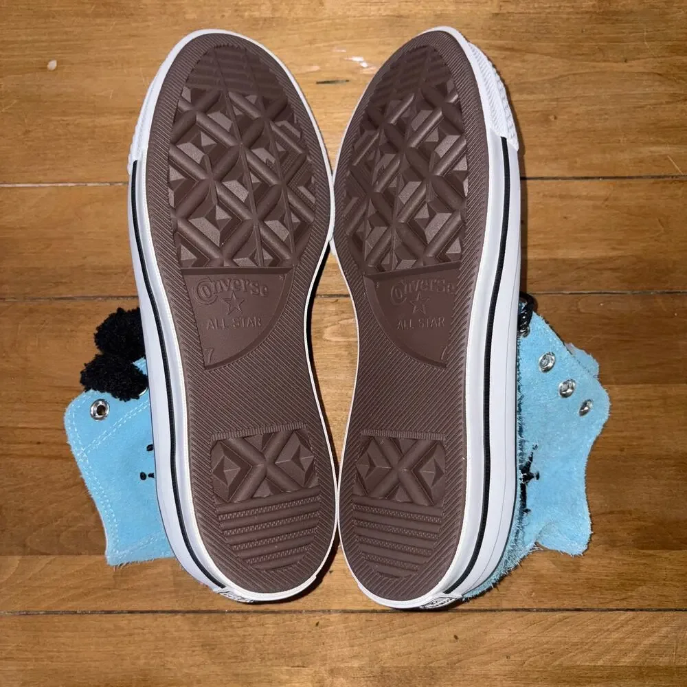 Converse x Stüssy Chuck 70 Hi 'Sky Blue' Suede Sneakers (Style: A07663C) US7M